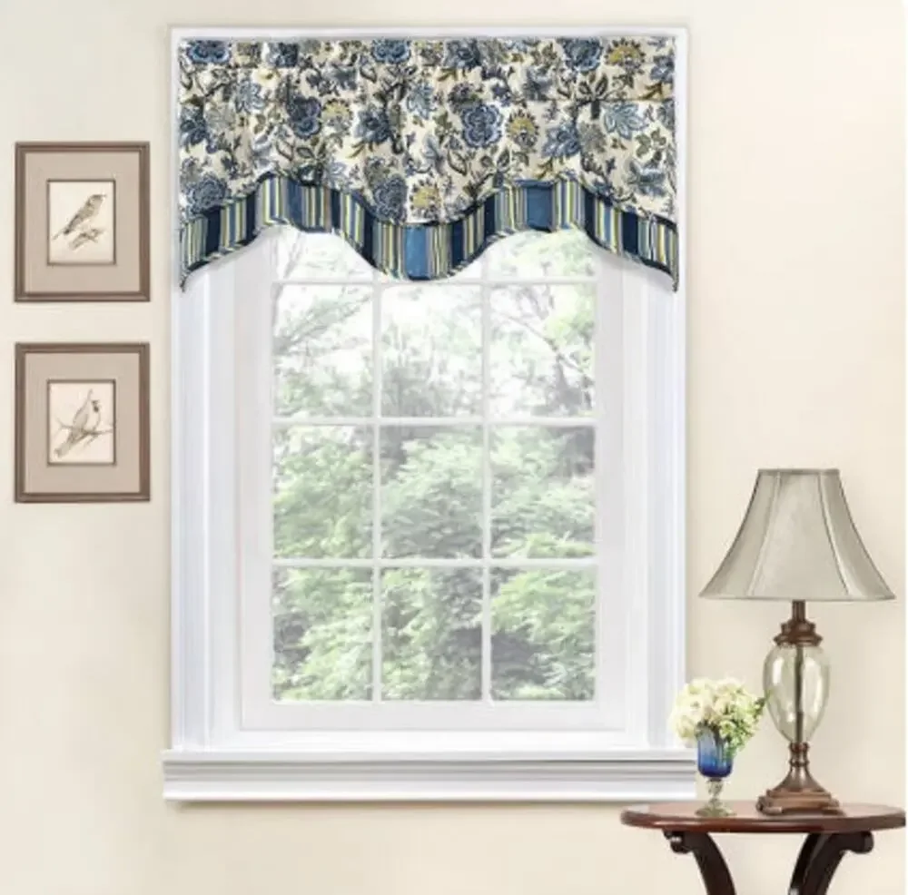 Traditions by Waverly Navarra Floral Window Curtain Valance